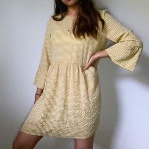 yellow gingham dress